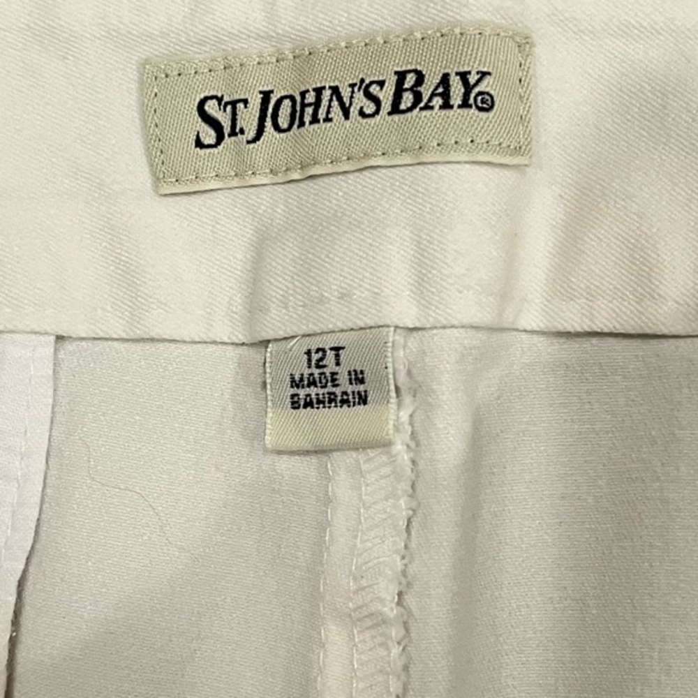 St. John’s Bay White Cotton Pants 12T - Picture 4 of 14